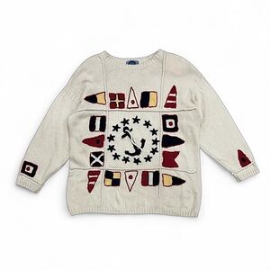 Vintage Nautical Sweater by Cambridge Dry Goods Company Size Large